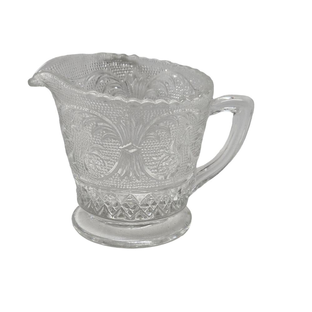 Duncan Miller Clear Mini Sandwich Pattern Glass Pedestal Creamer Replacement